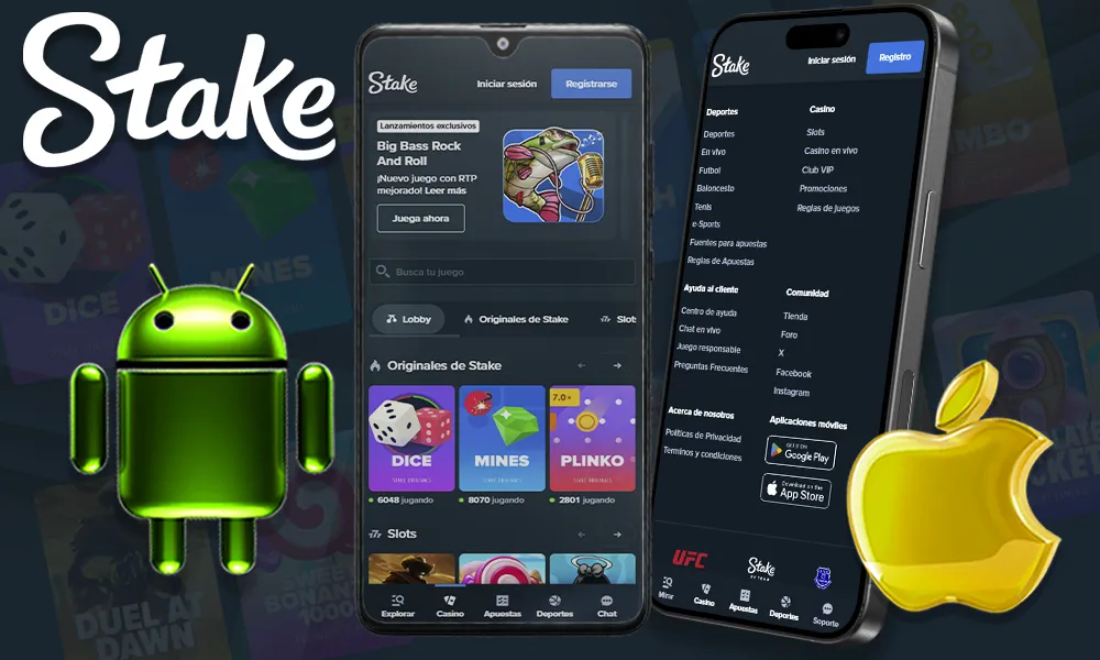 Aplicación móvil de Stake en Argentina
